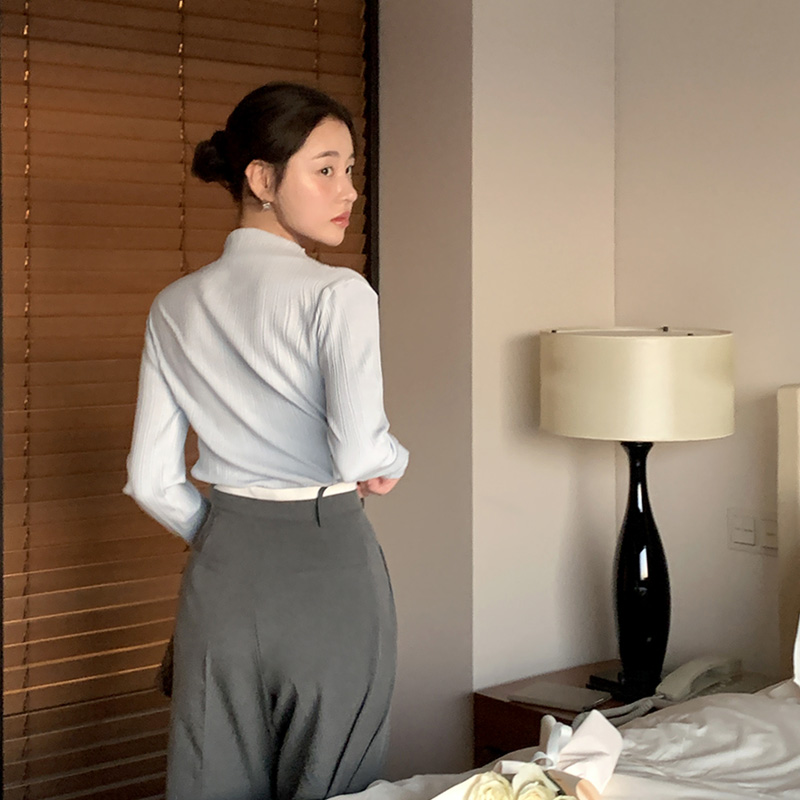 보니아 하프넥 플리츠 긴팔 티셔츠 ts4347 - 상세 이미지 3