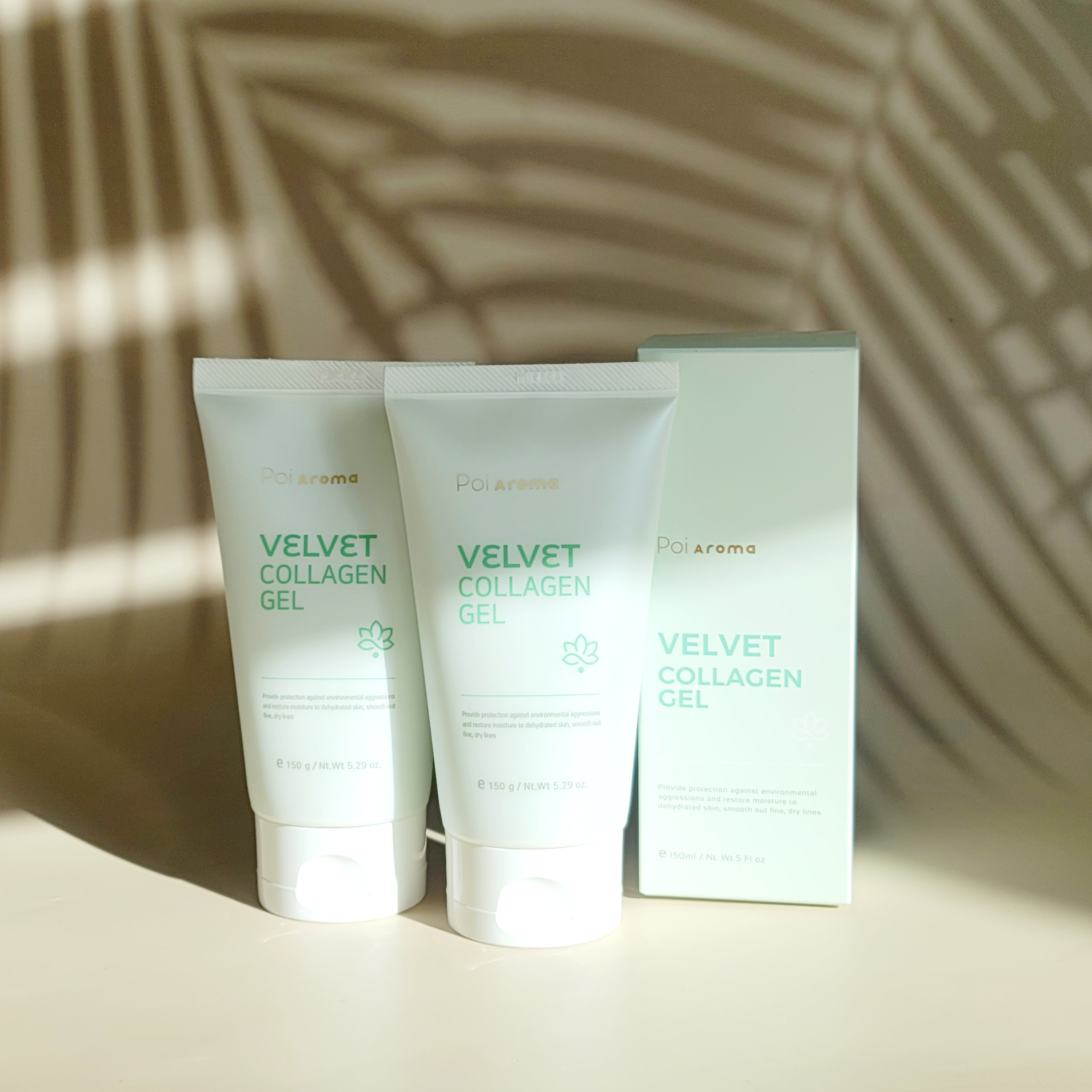 포이아로마 수딩 젤 150ml 벨벳 콜라겐 겔 진정 촉촉 탱글 +증정품 - 상세 이미지 4