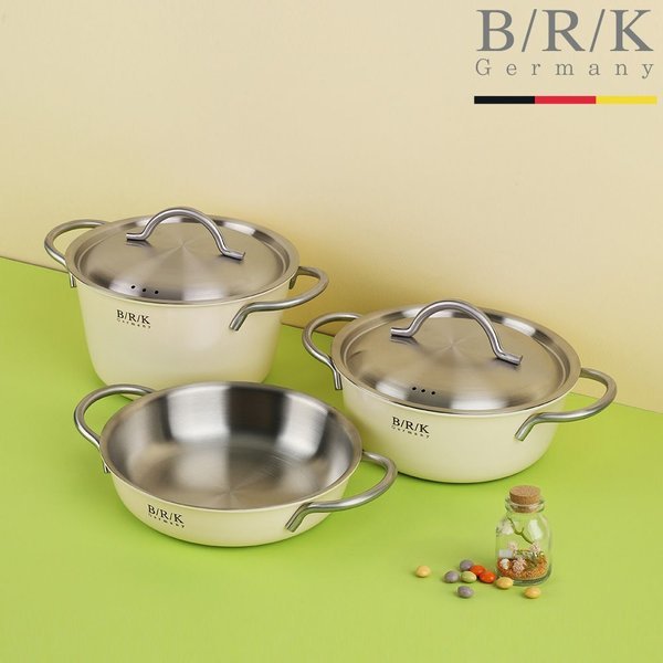 독일 BRK 냄비세트 인덕션용 명품 스탠 인덕션냄비세트 18cm 밀크3종
