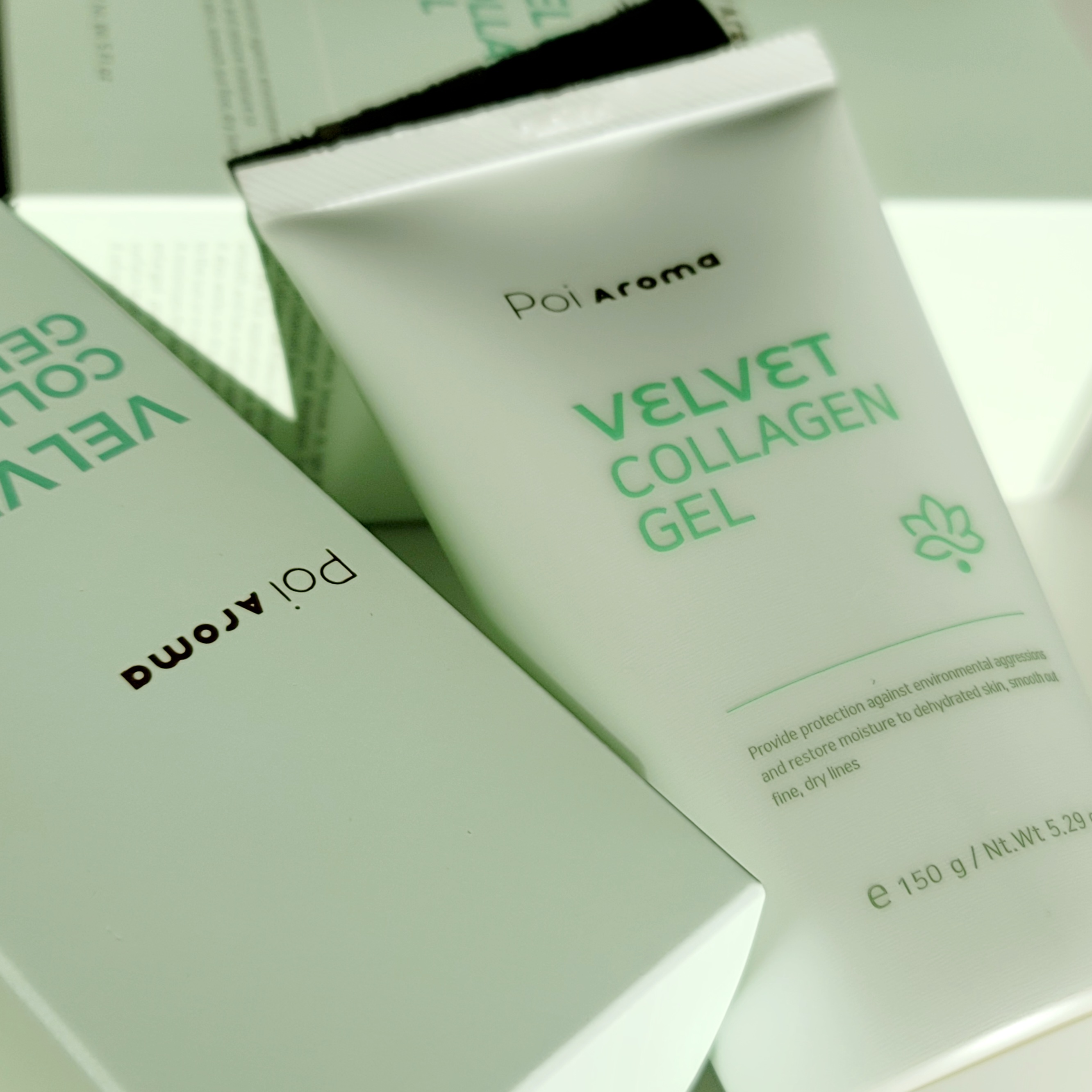 포이아로마 수딩 젤 150ml 벨벳 콜라겐 겔 진정 촉촉 탱글 +증정품 - 상세 이미지 3