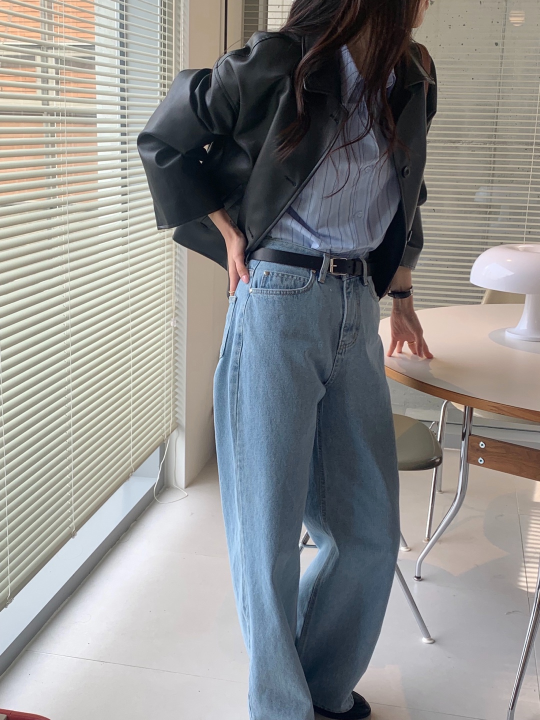 여자청바지 와이드데님팬츠 연청바지 여름청바지 와이드진 하트데님팬츠 상세 이미지 4