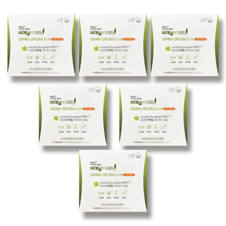 다이어트 유산균 비에날씬 프로틴 40g x 14포 6개