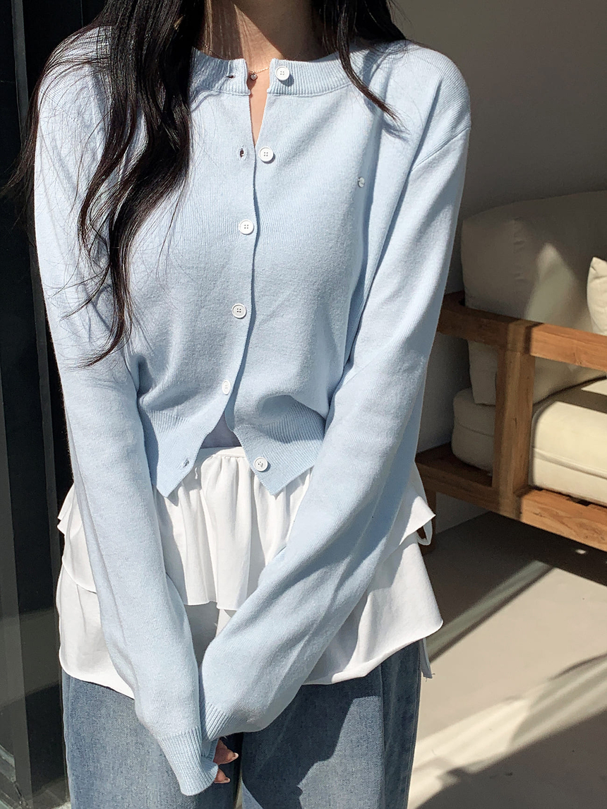 [여름🌴살안타템] 라운드 실버 펜던트 가디건 상세 이미지 19