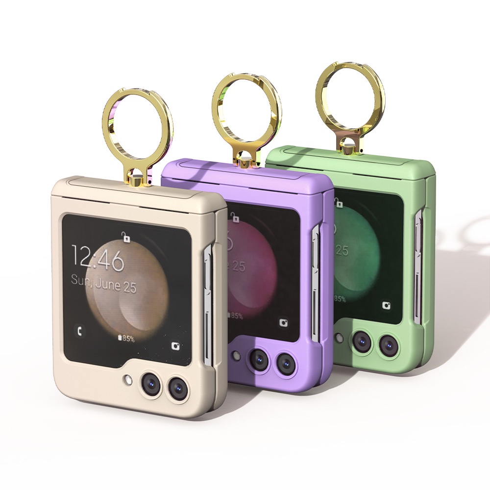 갤럭시 플립 케이스 풀커버 힌지보호 링 라이트그린, 갤럭시Z 플립5