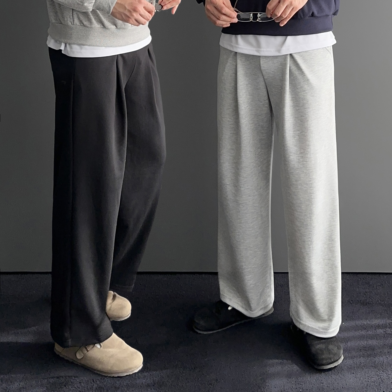 스웻팬츠 남자와이드트레이닝팬츠 허벅돼바지 - 상품 이미지