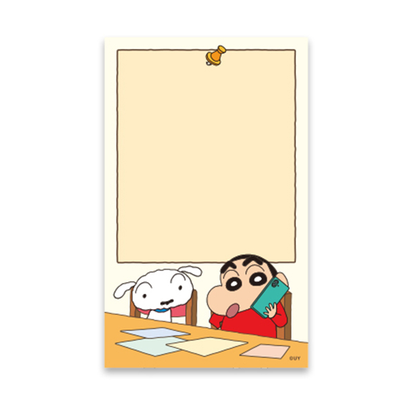 짱구 데일리 메모 패드 직사각 메모지 전화 쪽지 편지 짱구는못말려 굿즈 - 메인 이미지