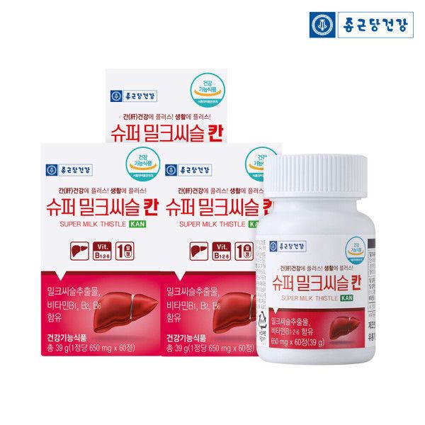 슈퍼 밀크씨슬 칸 간영양제 비타민B 밀크시슬 6개월분 : 샤토 에프