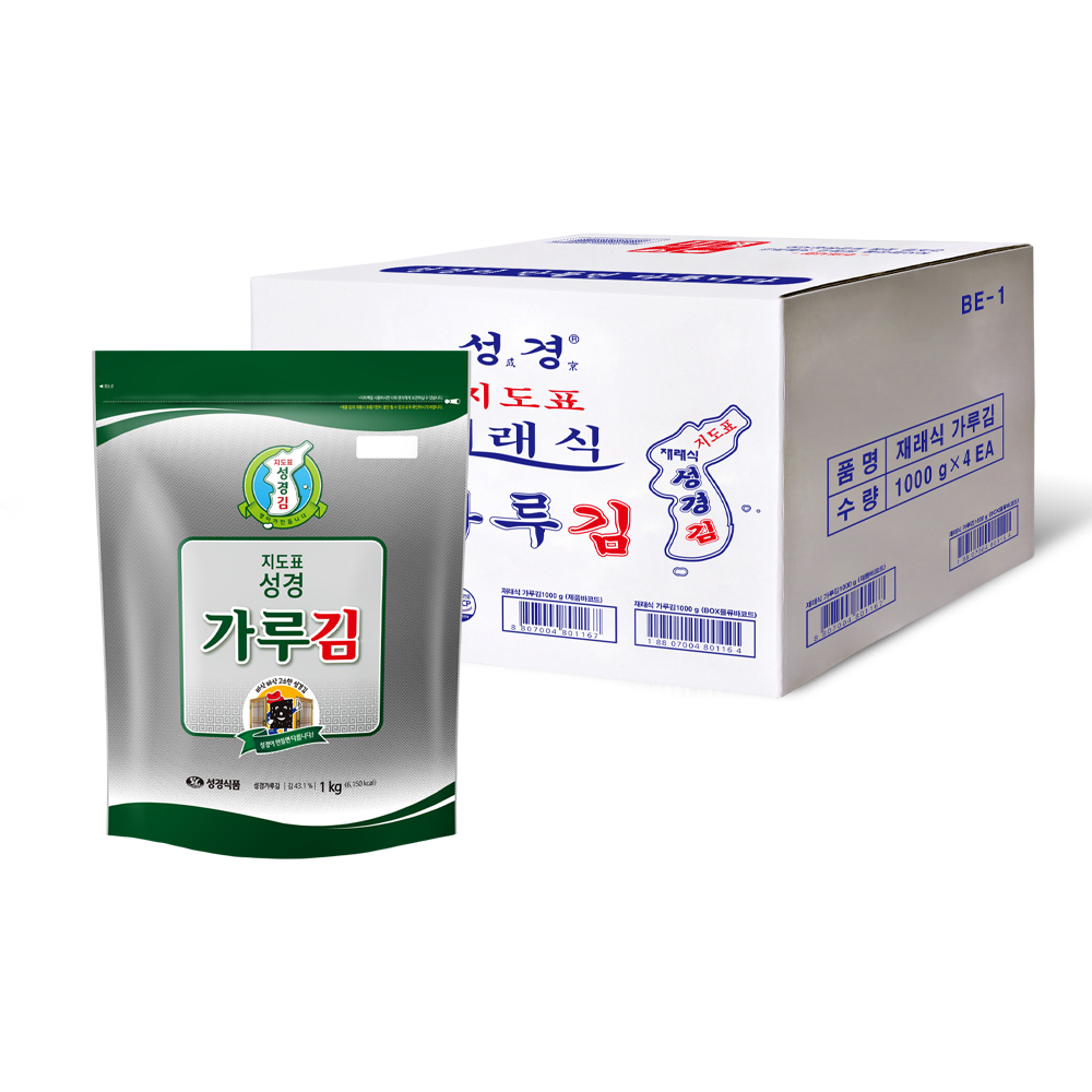 [성경김본사] 지도표 업소용 대용량 재래 김가루 1kg, 4개 - 상품 이미지
