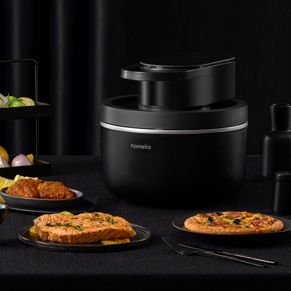 홈리아 올스텐 에어프라이어 유리 글라스 고구마 스팀 대용량 생선 삼겹살 후라이기 뚜껑형