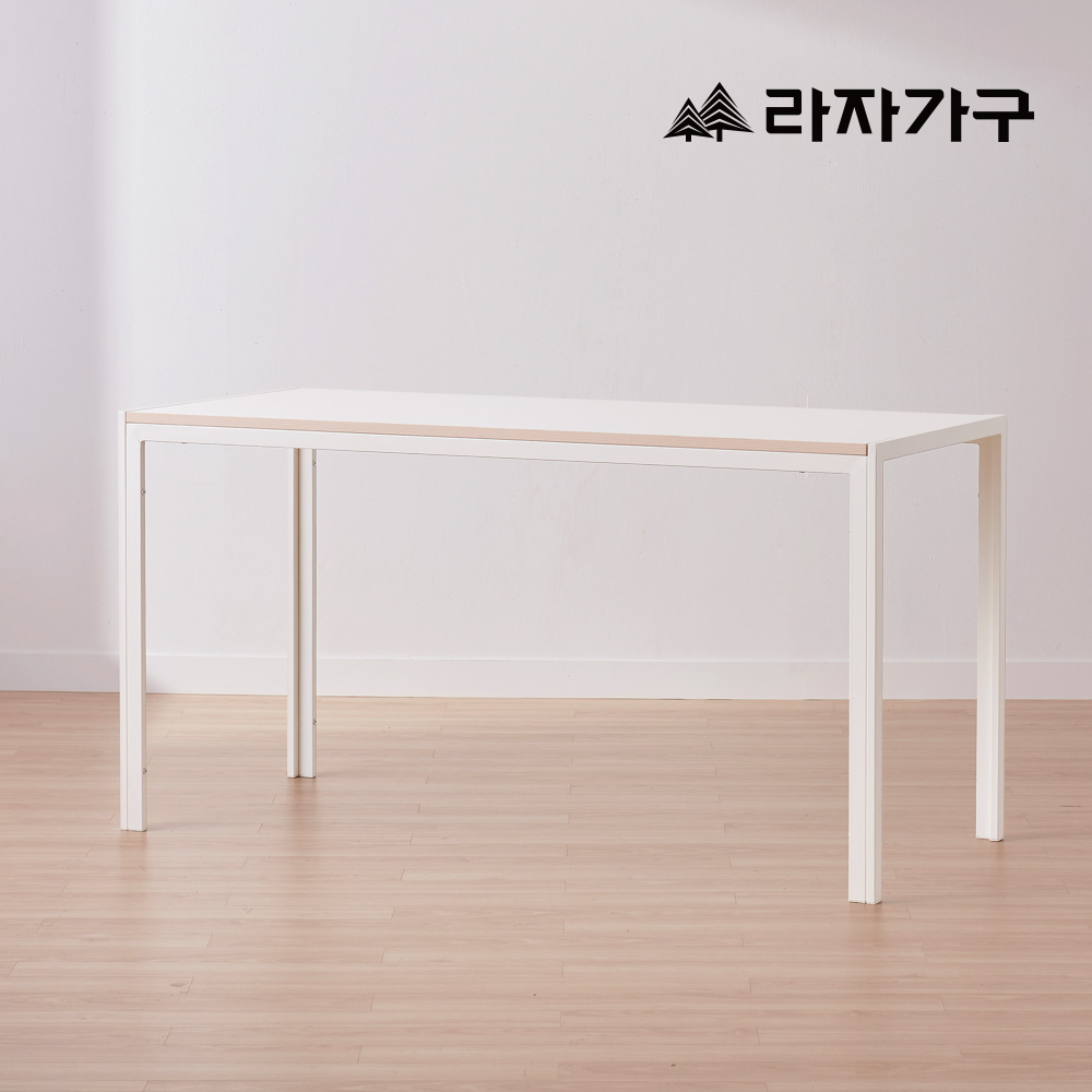 라자가구 세이지 서재 홈오피스 철제 데스크 모듈 책상 1400x600mm, 화이트 - 상품 이미지