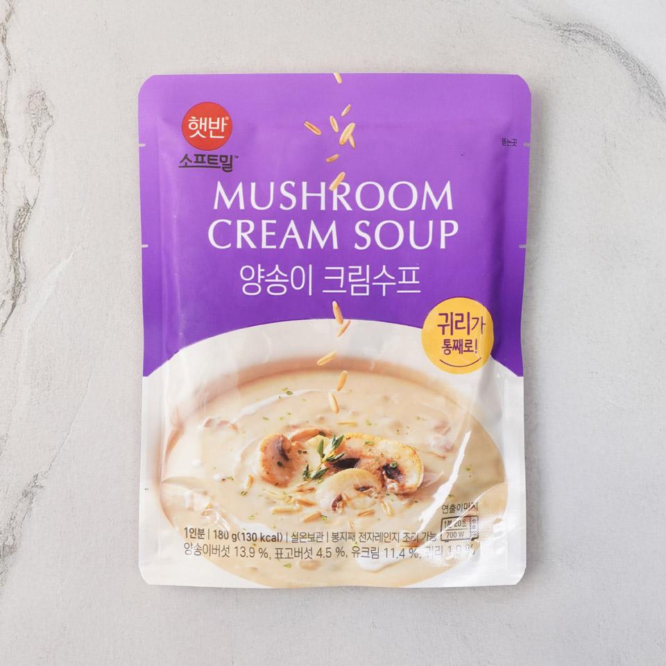 메가마트 CJ 햇반 소프트밀 양송이크림수프 180g
