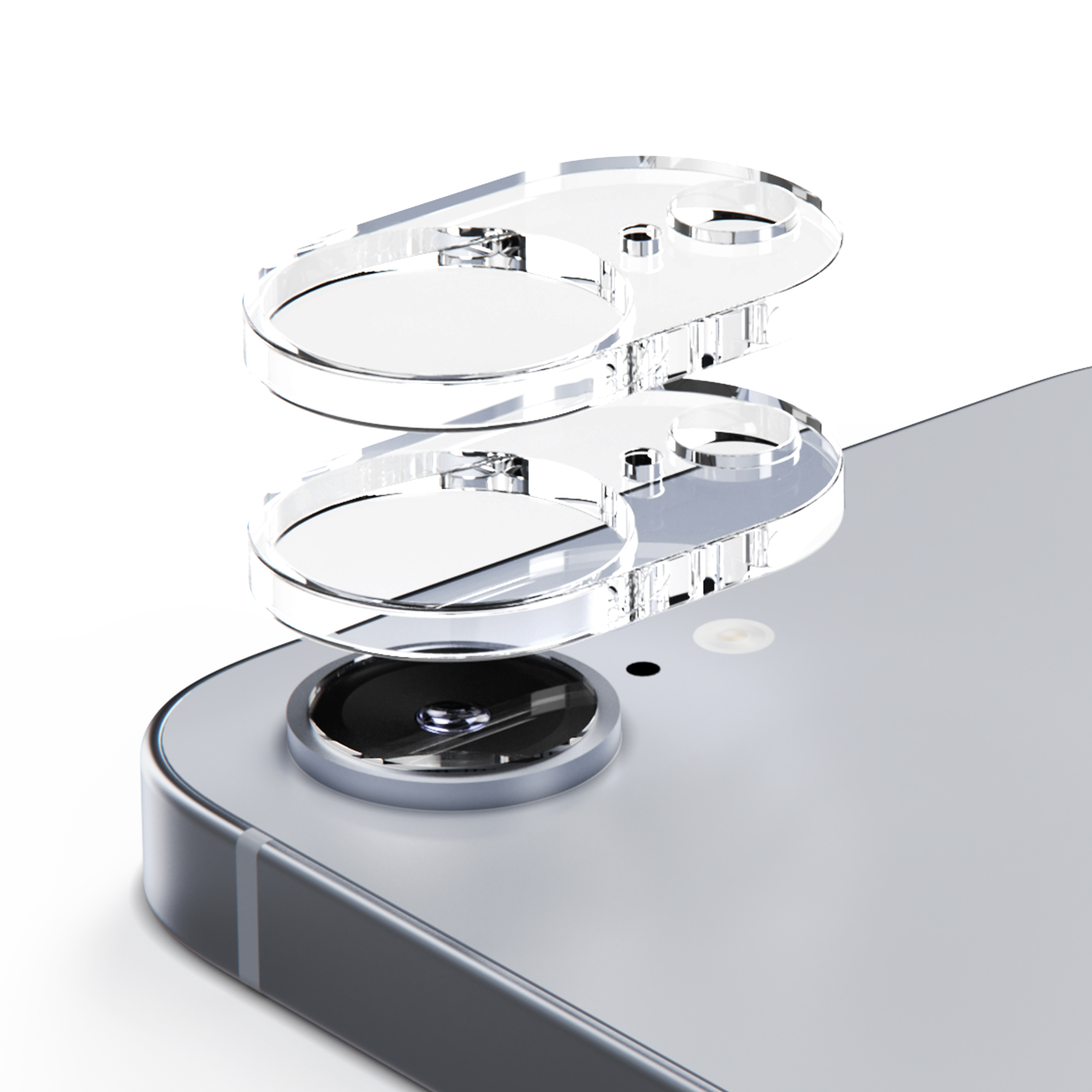 아이엠듀 카메라 보호 필름 풀커버 강화유리 빛번짐 방지 투명 아이폰16E, 2매입