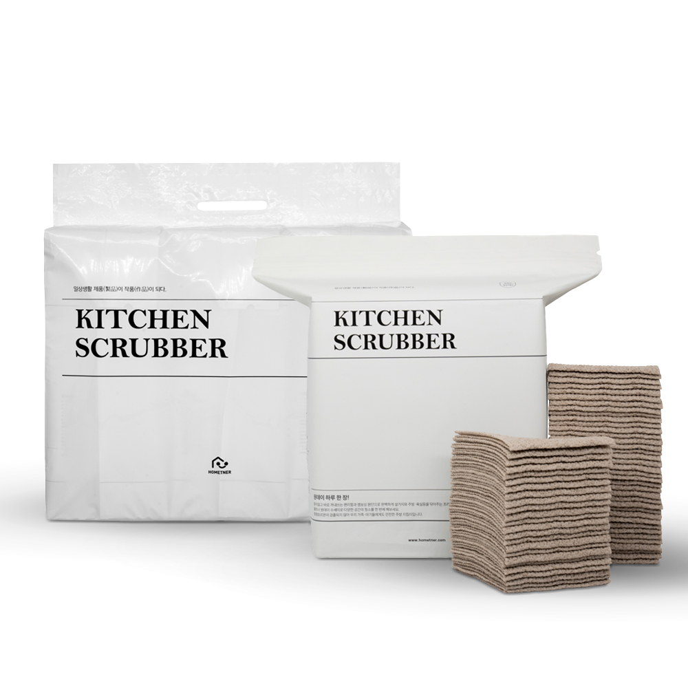 홈트너 주방 뽑아쓰는 일회용 수세미 100개입, 6개 제품 이미지