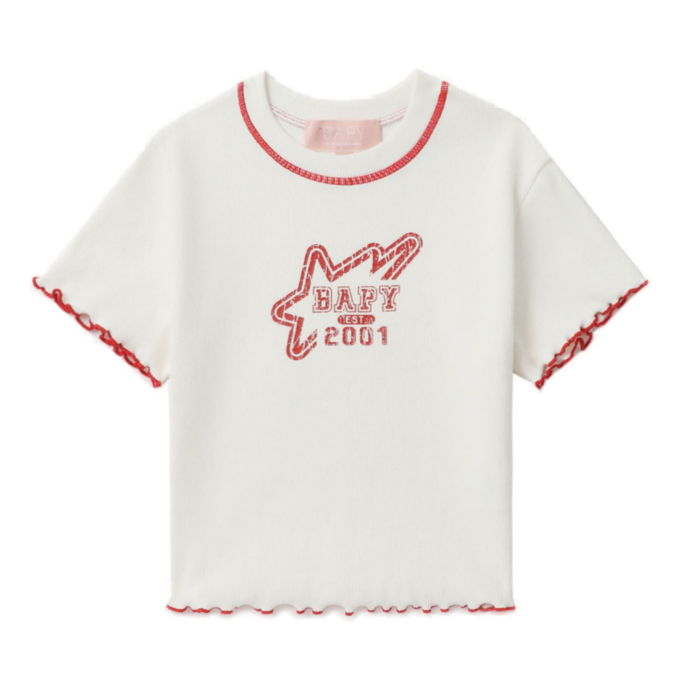 베이프 우먼즈 반팔티 BAPY LOGO RETRO TEE 2월 신상 YL20-209-303 - 상품 이미지