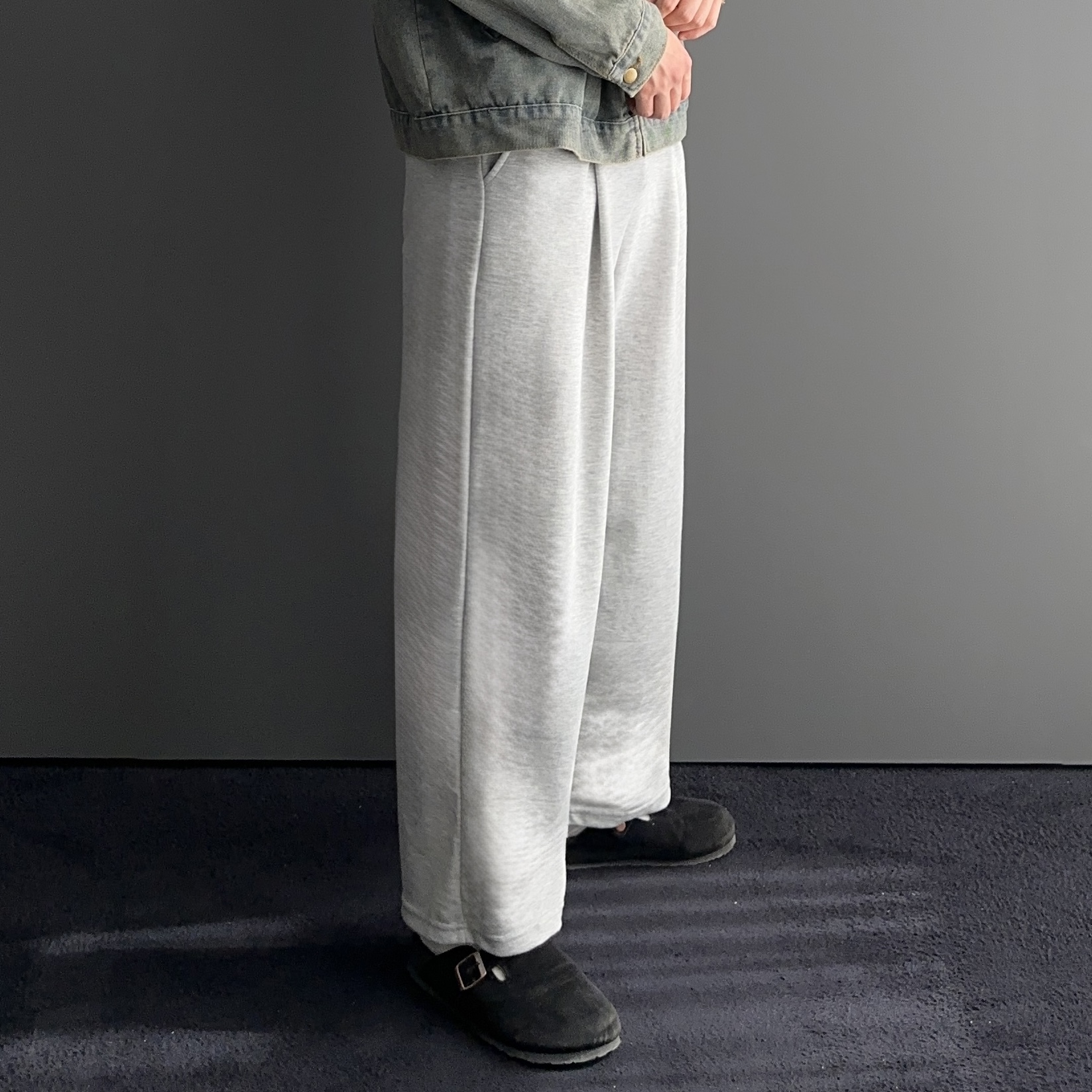 스웻팬츠 남자와이드트레이닝팬츠 허벅돼바지 - 상세 이미지 4