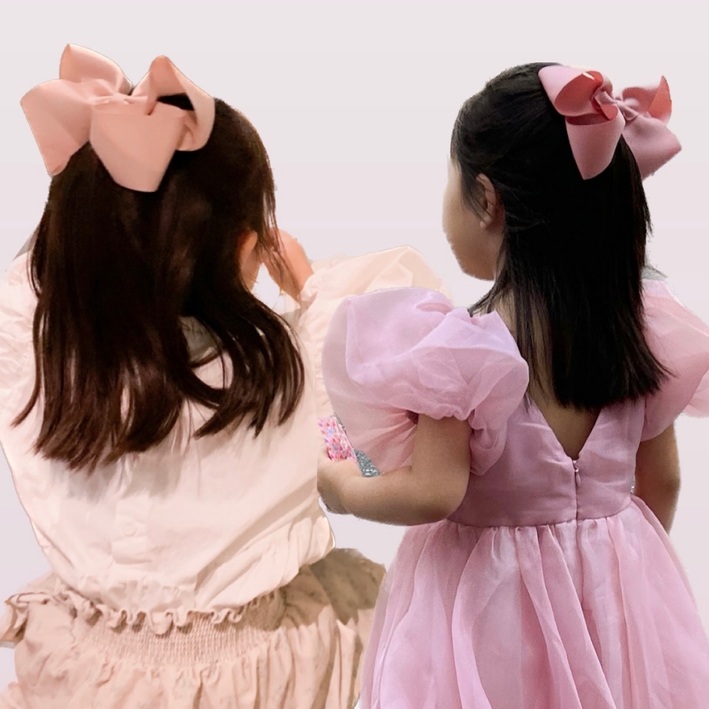 자이언트볼륨보우 56색 유아 왕 리본핀 여아 머리핀 아기삔 - 상품 이미지