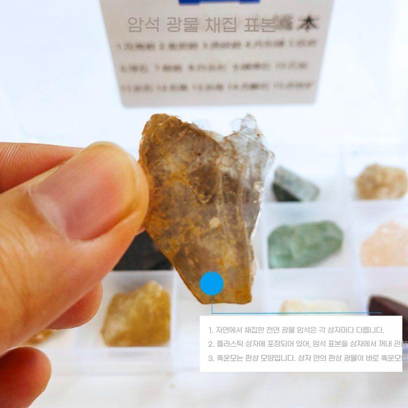 100종 암석 샘플 광물 표본 교육용 광물표본 자연 과학 지구 수업 관찰 지구과학 교구 이미지 6