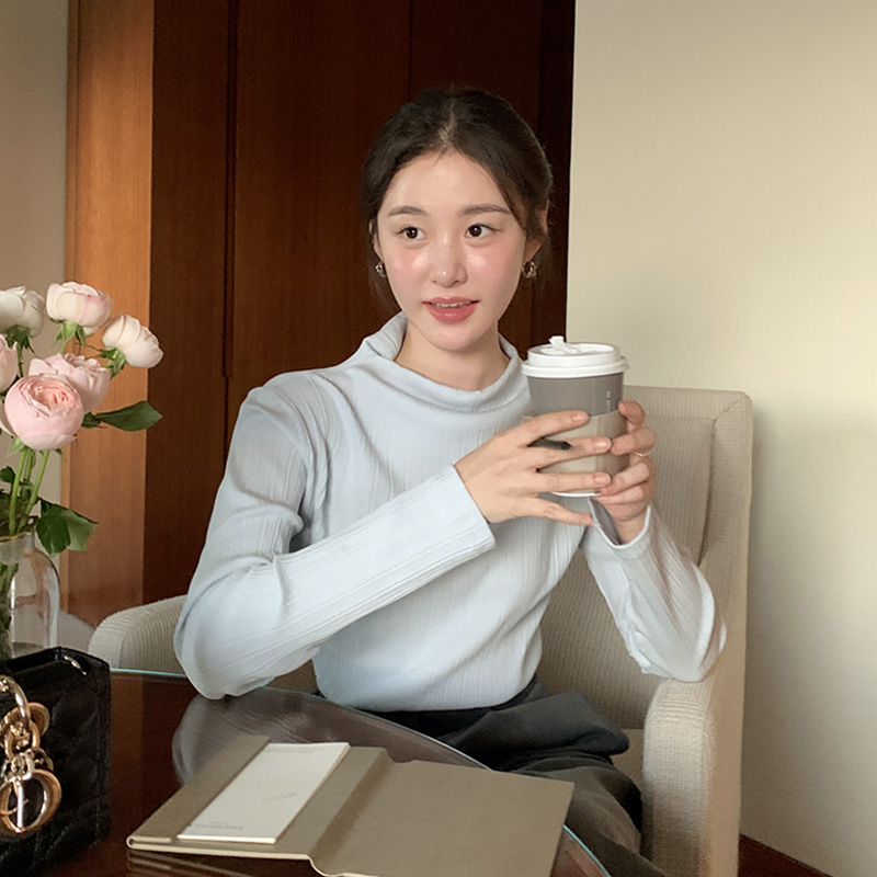 보니아 하프넥 플리츠 긴팔 티셔츠 ts4347 - 상세 이미지 4