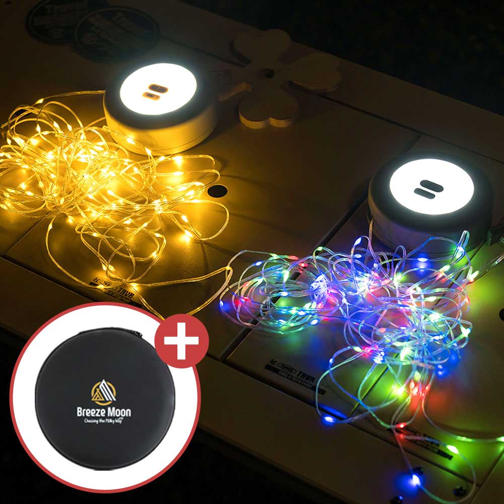 브리즈문 3세대 캠핑 LED 릴라이트 조명 랜턴 감성 무드등 충전식 줄조명 줄전구 알전구