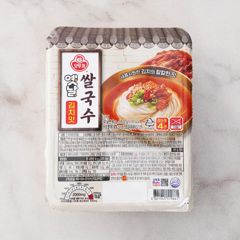 메가마트 오뚜기 옛날쌀국수 김치맛 92g - 상품 이미지