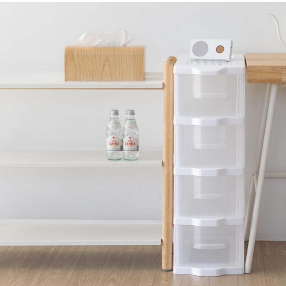 틈새수납장 폭좁은 수납장 거실 베란다 모듈 다용도 슬림 로로 서랍장 5단 투명