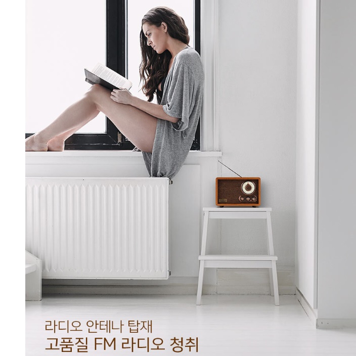 빈티지 주방 라디오 레트로 우드 고성능 탁상용 라디오 가정용 라디오 - 상세 이미지 2
