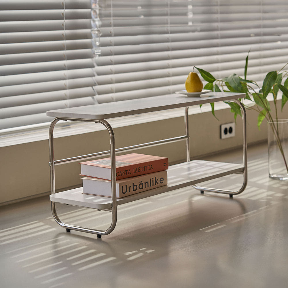 이노센트 블링 미드센츄리 수납 선반 835mm, 2단, 화이트 104643