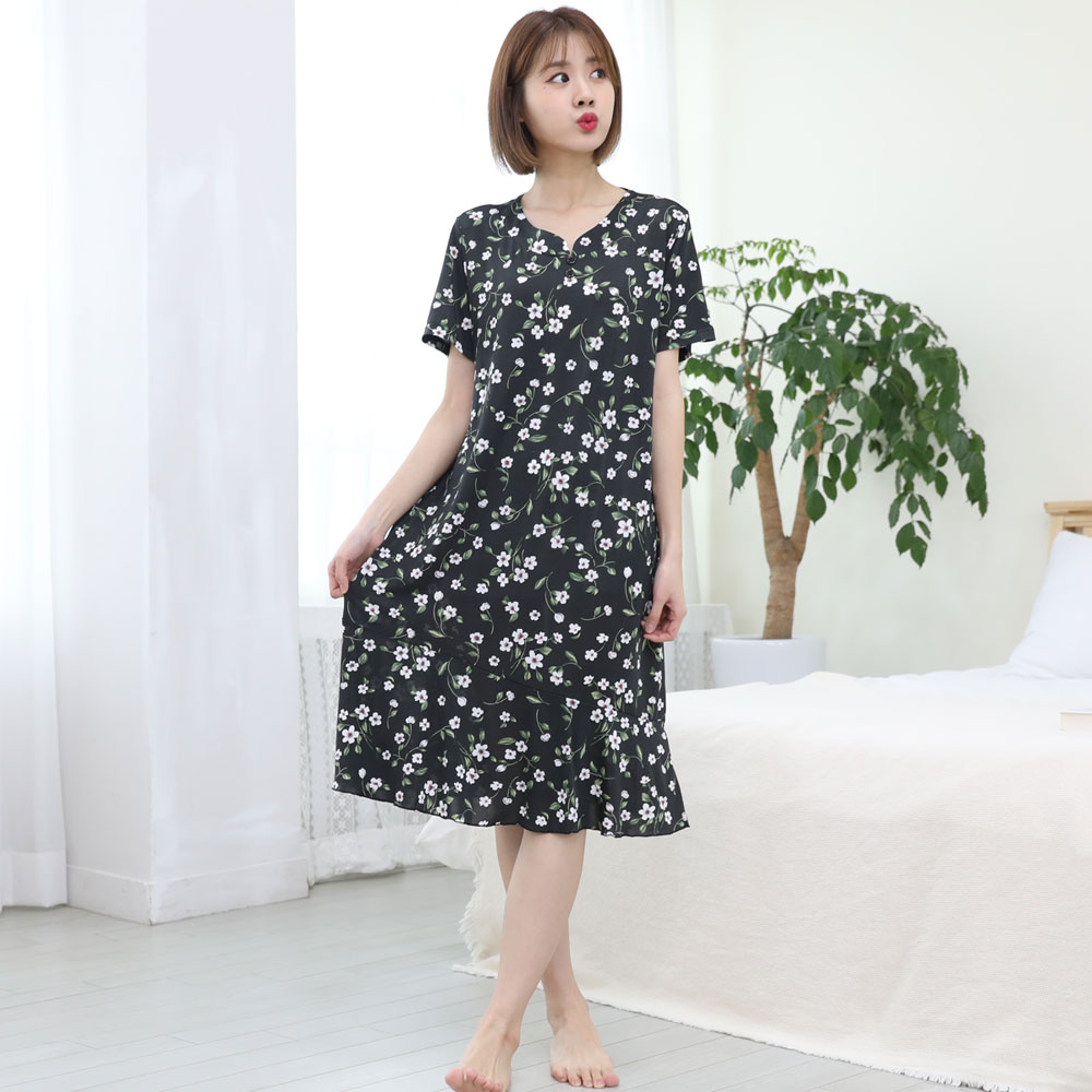 여성잠옷 쿨 에어리 원피스 잠옷 홈웨어 - 상세 이미지 2