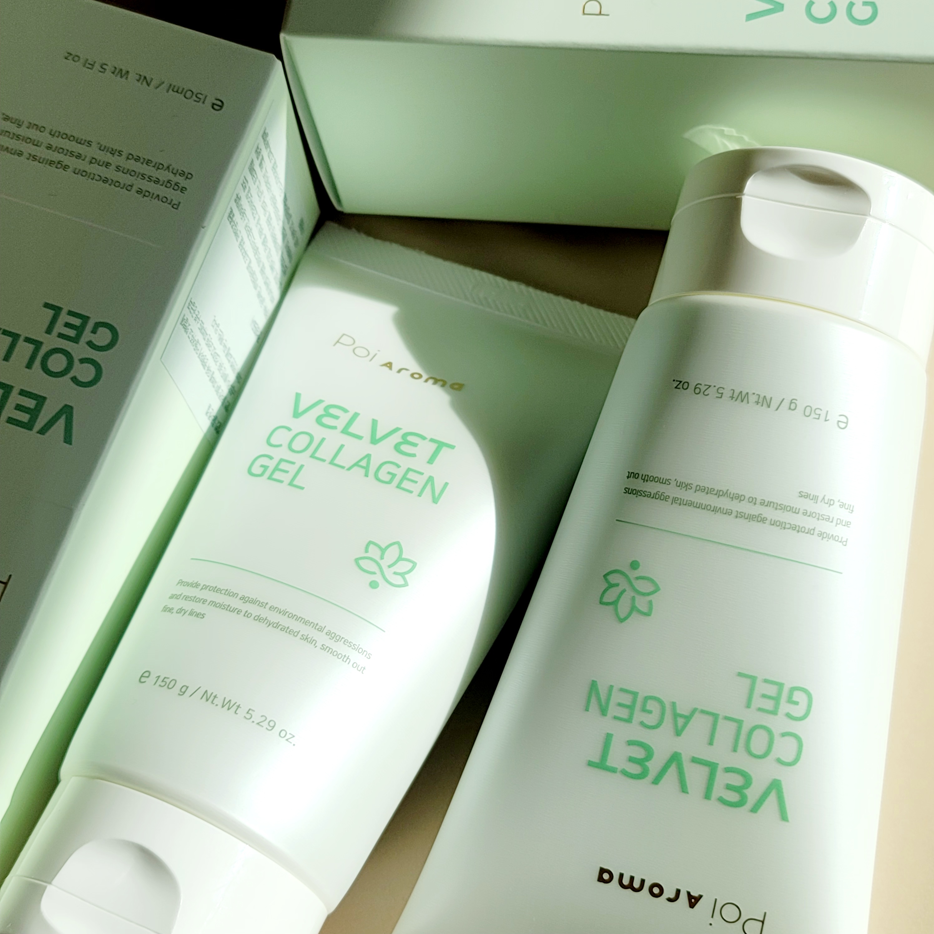포이아로마 수딩 젤 150ml 벨벳 콜라겐 겔 진정 촉촉 탱글 +증정품 - 상세 이미지 2