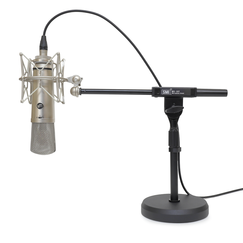 SMI MS-10T 탁상용 T자 일자형 마이크스탠드 콘덴서 마이크 거치대 4kg 중량받침대 이미지 8