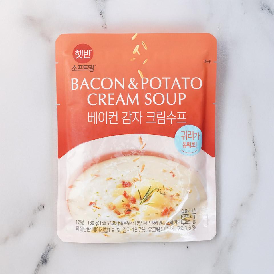 메가마트 CJ 햇반 소프트밀 베이컨감자 크림수프 180g