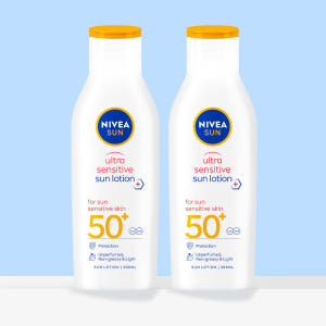 니베아 선 더마 센서티브 스킨 선 로션 200ml 2개 구성으로 민감한 피부에 적합한 주부용 대용량 자외선 차단제