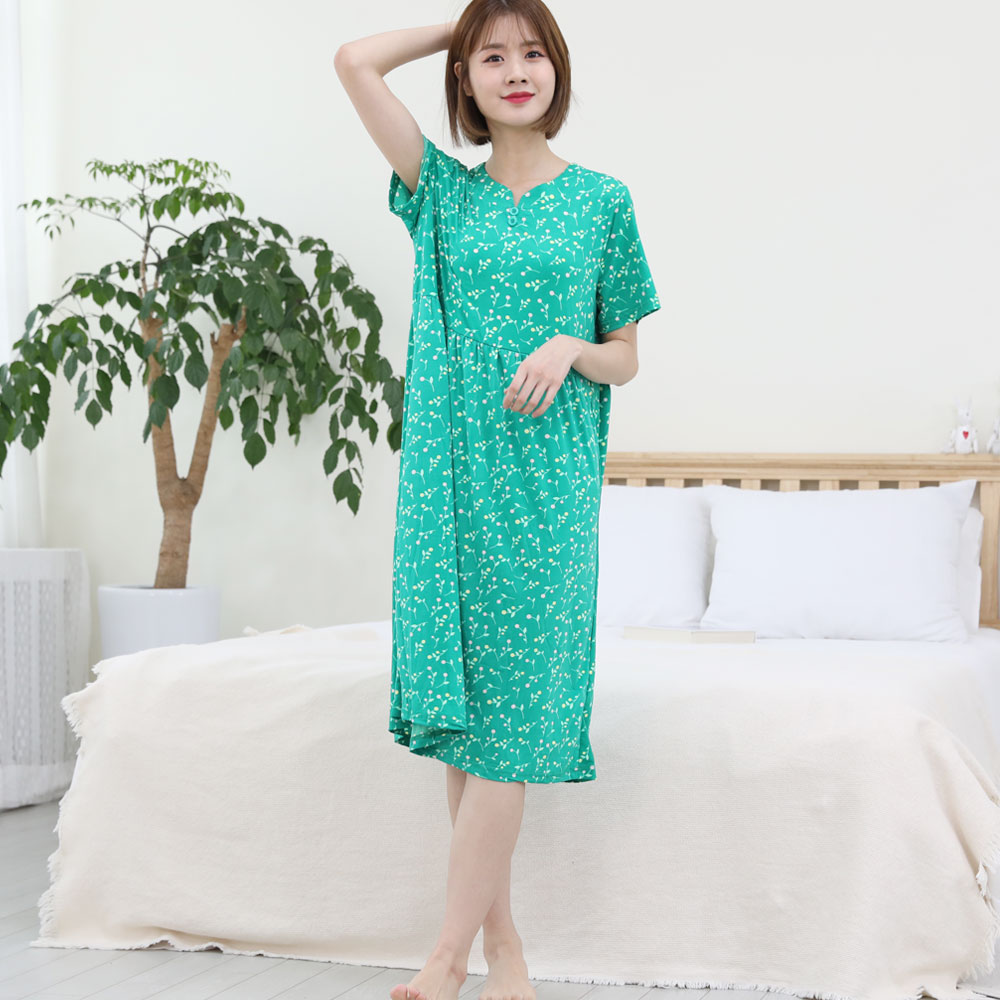 여성잠옷 쿨 에어리 원피스 잠옷 홈웨어 이미지 6
