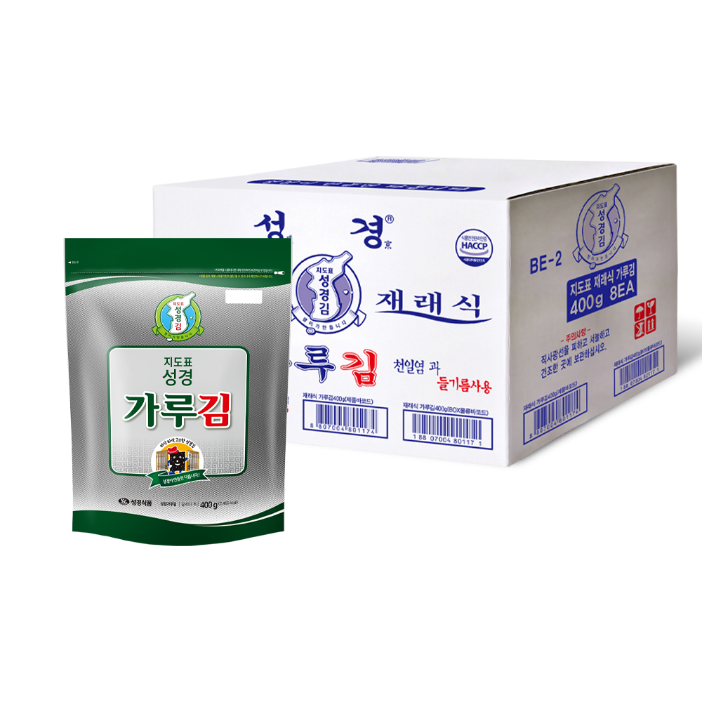 [성경김본사] 지도표 업소용 대용량 재래 김가루 400g, 8개 - 상품 이미지