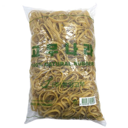 동양고무 고무나라 노란색 고무줄 1KG 고무밴드 70mm  5mm