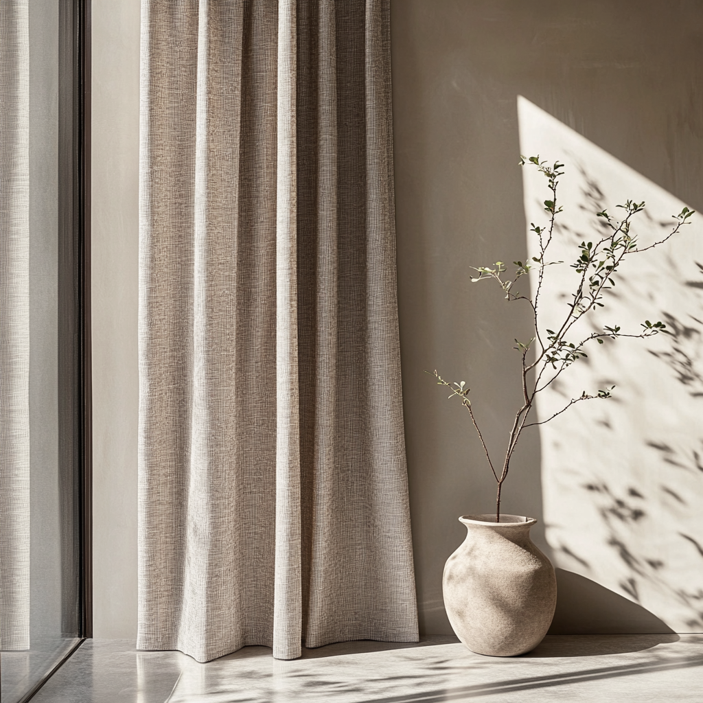 메이리블 뜨왈 린넨 거실 생활암막 커튼 이음선 먼지 없는 거실 안방용 커튼