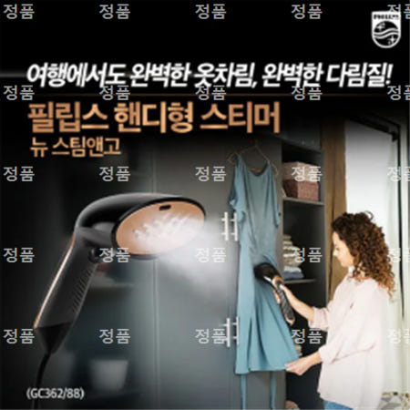 필립스 스팀다리미 GC362/핸디형 스티머/간편휴대/강력파워 수직