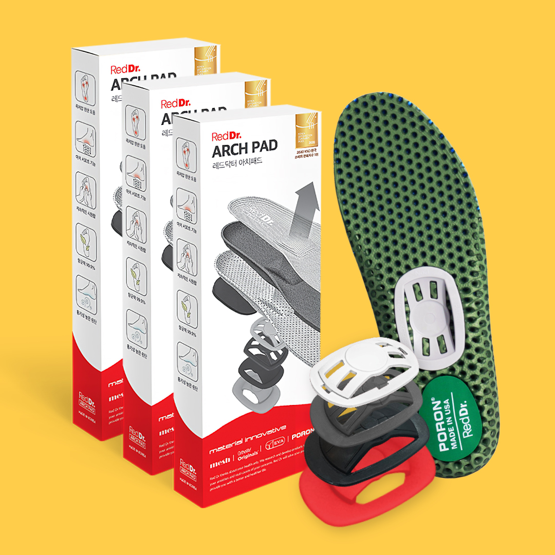 레드닥터 아치패드 평발 기능성 깔창 신발 군화 군인 족저근막 골프화 안전화 3세트