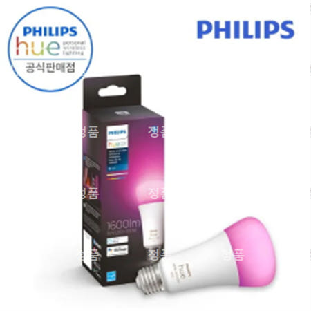 필립스 휴 화이트&컬러 앰비언스 1600 루멘 13W 스마트 전구 HUE
