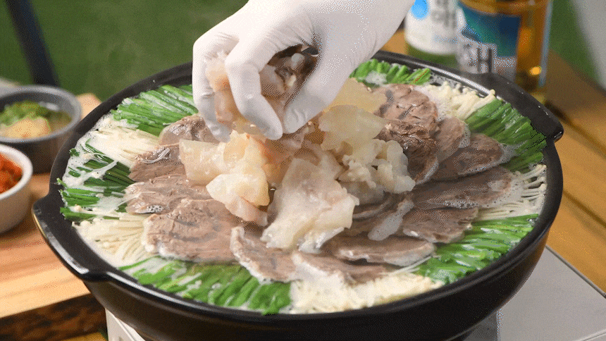 푸짐한 3인분 아리향 아롱사태수육 전골 소고기 사태 스지 전골 집들이음식 캠핑음식 이미지 4
