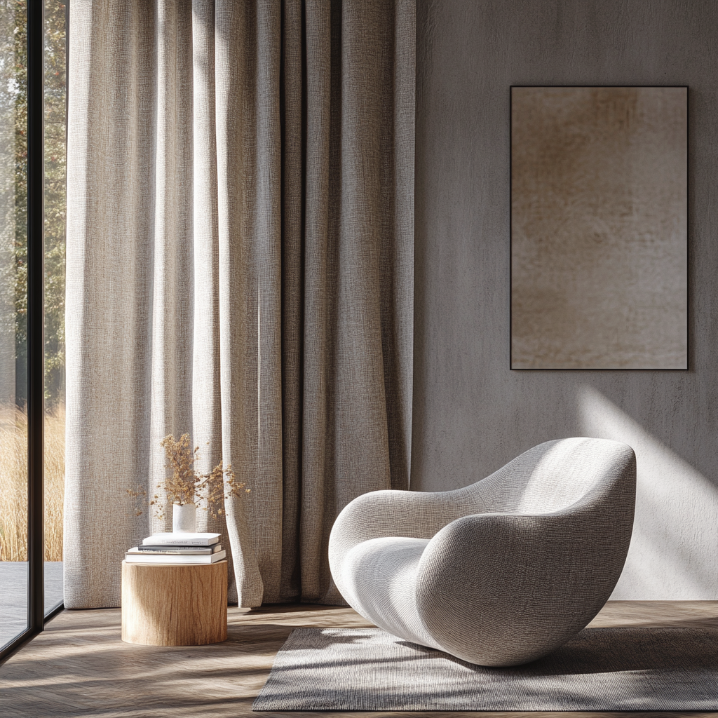 메이리블 뜨왈 린넨 거실 생활암막 커튼 이음선 먼지 없는 거실 안방용 커튼