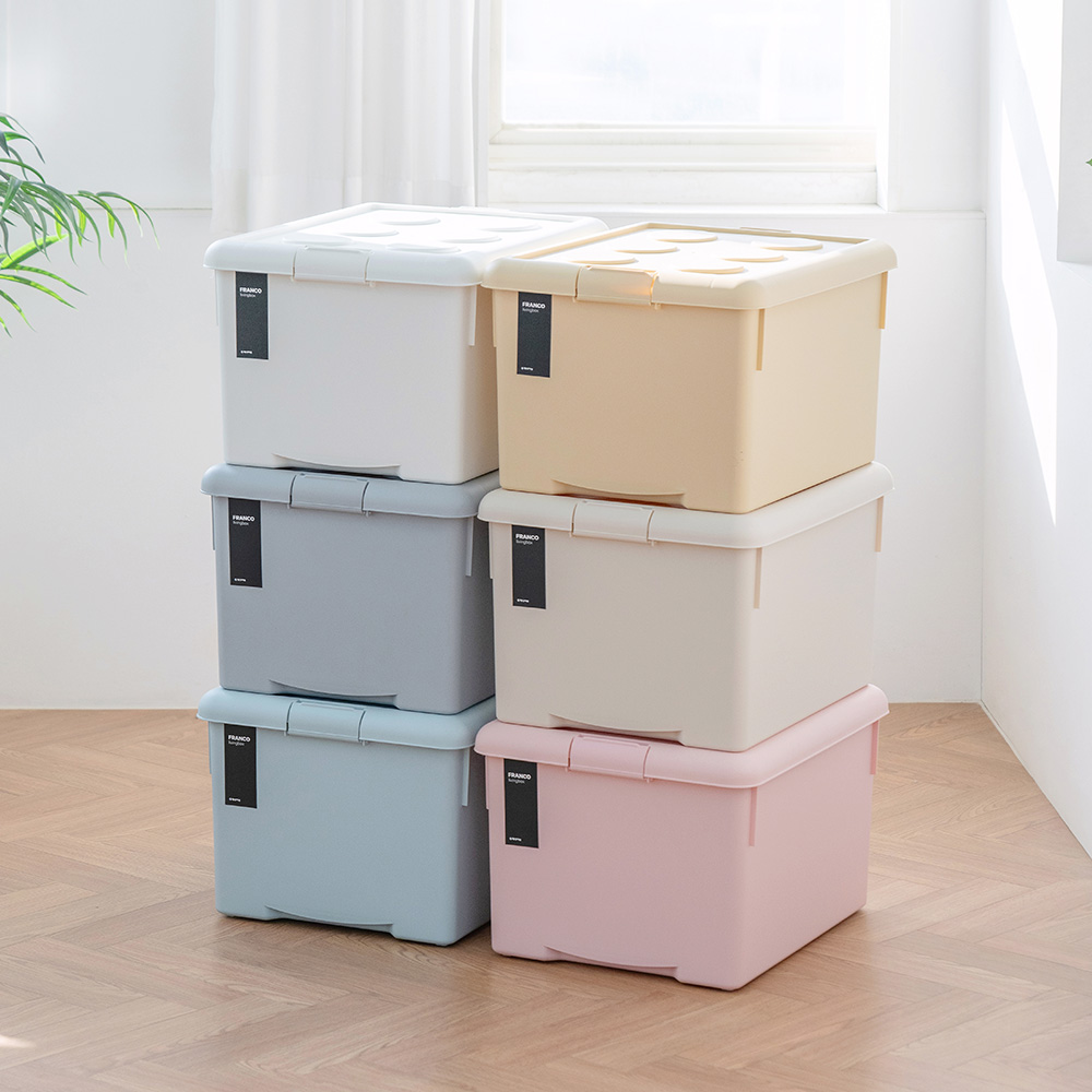 [네이버 단독컬러] 프랑코 리빙박스 62L 4개세트 수납 옷정리함 대형