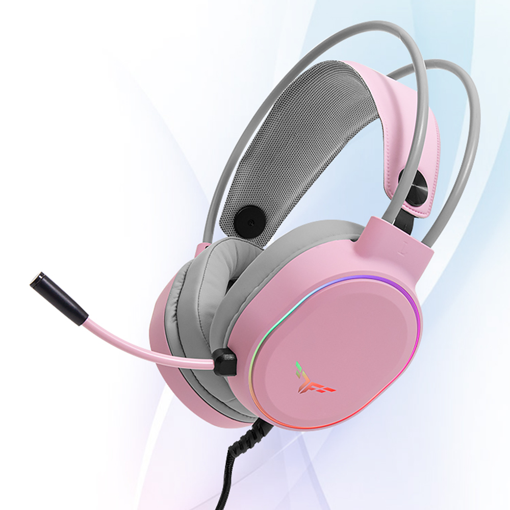 TFG CH240 컬러풀 7.1Ch 초경량 게이밍헤드셋 (노이즈캔슬링) 핑크