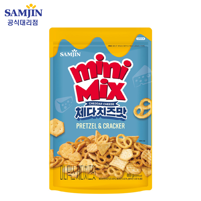 삼진 미니 프레첼 미니믹스 체다치즈맛 800g x 1개 프레첼 원조 안주 간식 베이커리 디저트 - 상품 이미지