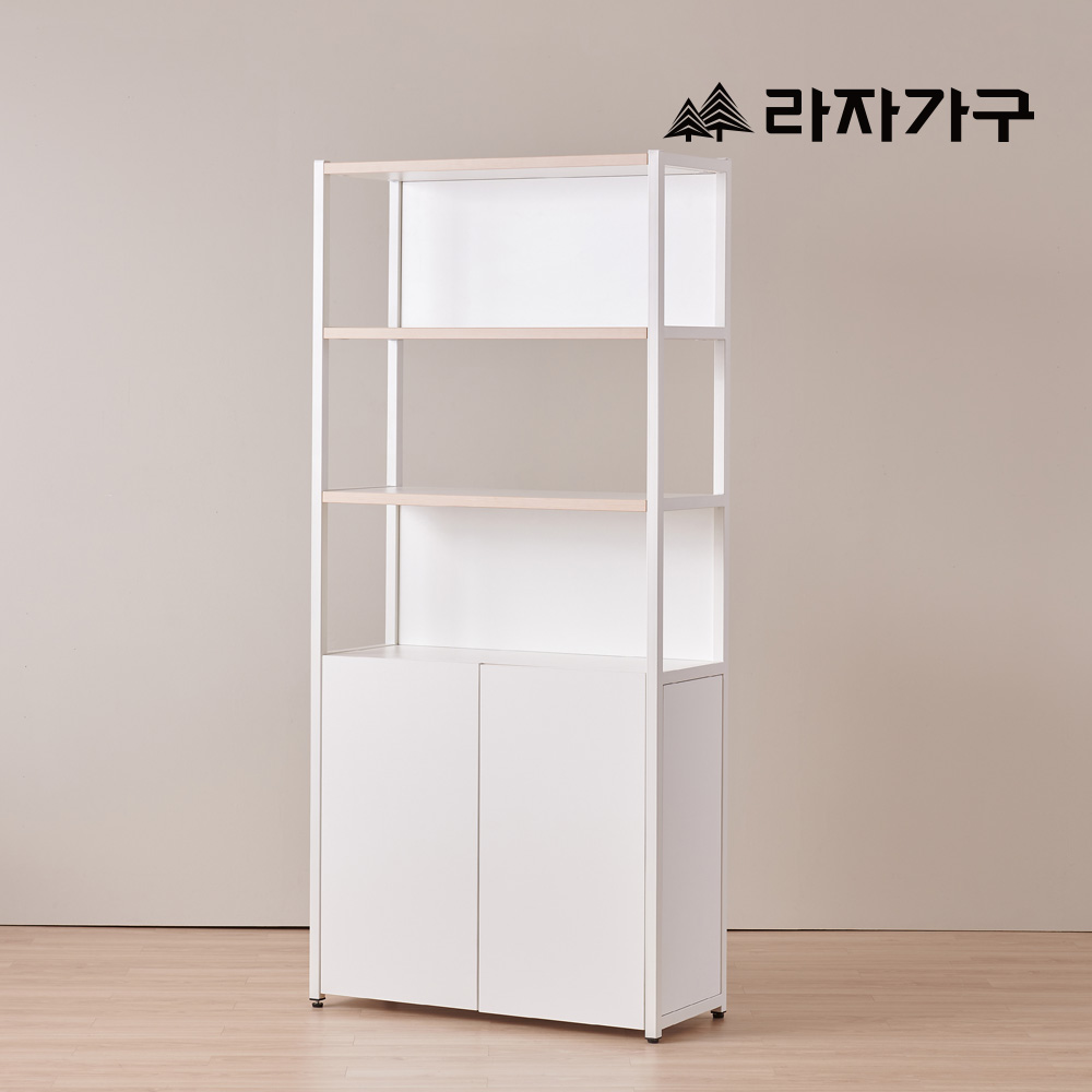 라자가구 세이지 5단 800 모듈 책장 하부 수납형 서재 사무실 수납 선반 - 상품 이미지