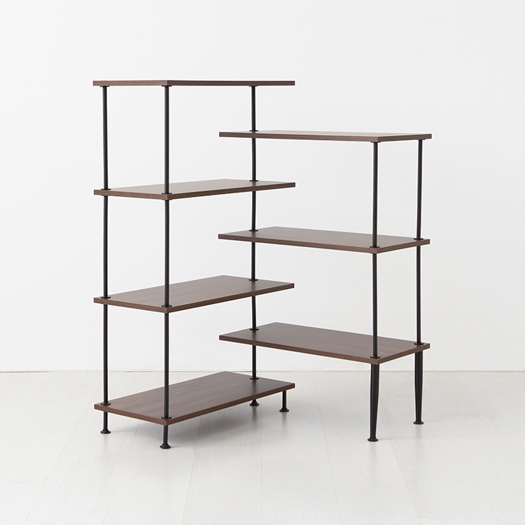 이지보 코너선반 115x300x1065mm, 7단, 코코아월넛 5371.3451 - 상품 이미지