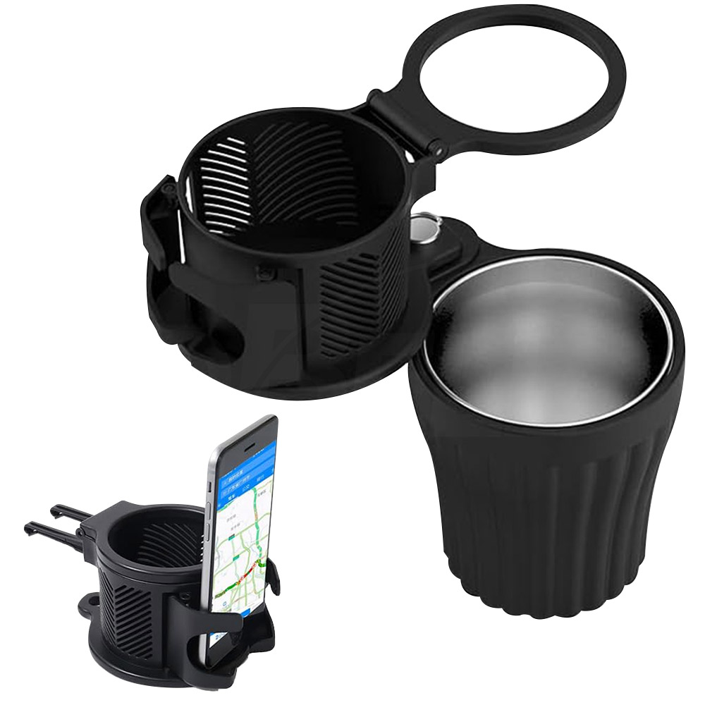 레모토 3단 보온 보냉 대형 컵홀더 차량용 자동차 차량 콘솔 텀블러 컵 홀더 트레이 음료 거치대