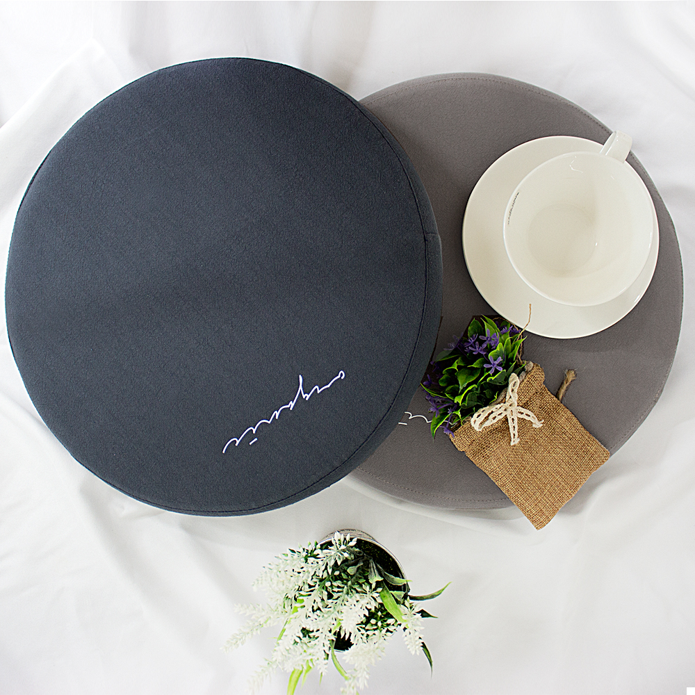 도톰한 메모리폼 파스텔 원형 방석 벤치 의자 카페