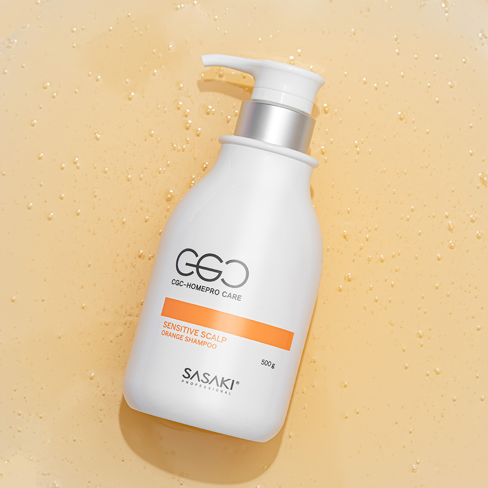 씨지씨 사사키 오렌지 비듬 샴푸 500g 각질 제거 민감 건성 두피 청소년 약산성