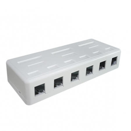 Lanstar 돌출형아울렛 MOUNT BOX 6포트 공박스 LSP-BK-64R